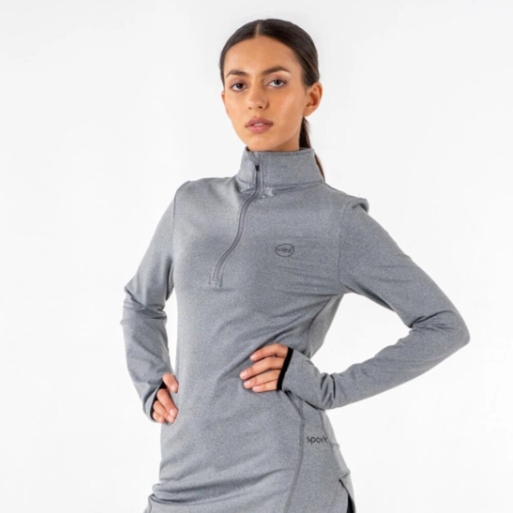 NWT Veil Spark Half-Zip in Charcoal Gray Size Large